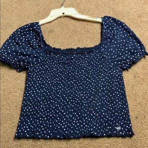 navy blue crop top